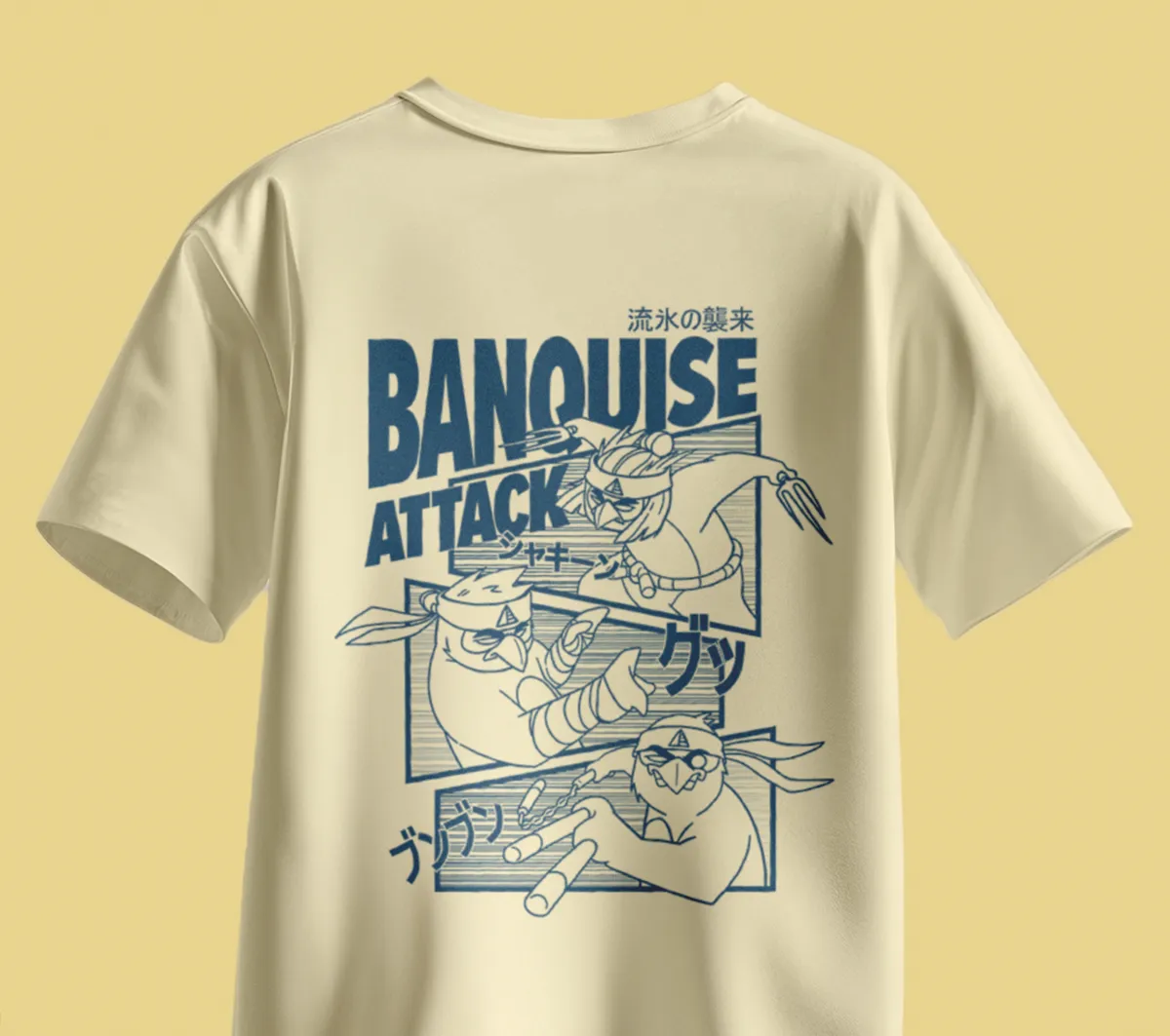 Photo d'un t-shirt avec des machots ninjas